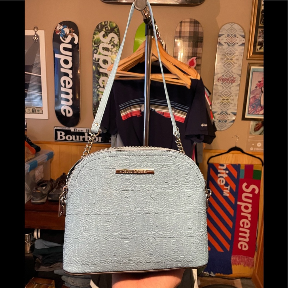 Beautiful Steve Madden blue faux leather bag - Picture 1 of 10